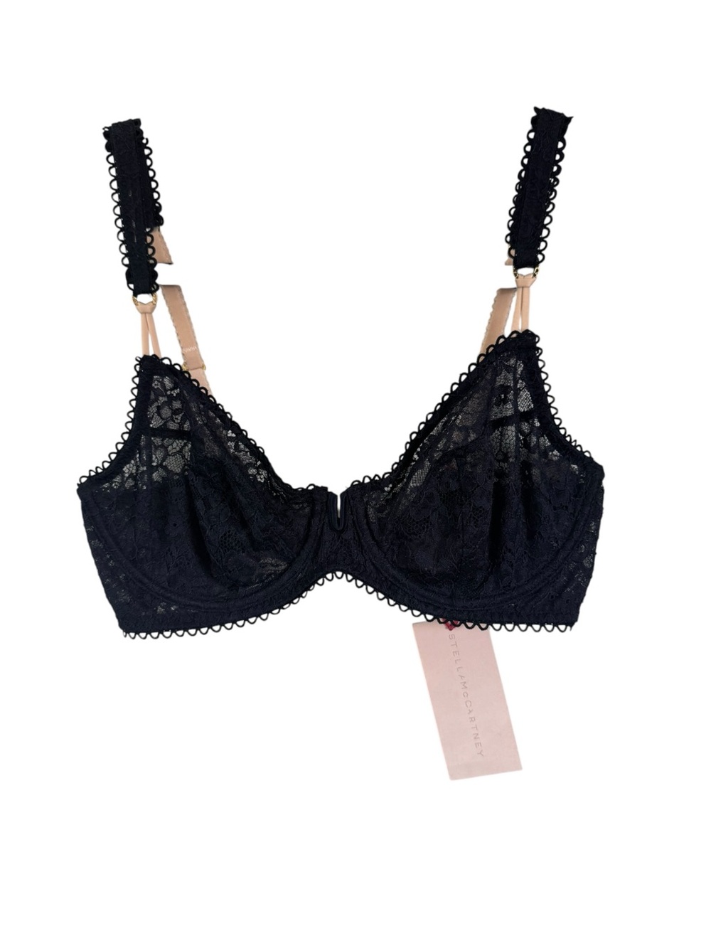 Stella McCartney Lola Adoring Underwire Bra Lace Dark Navy Size 32D NEW